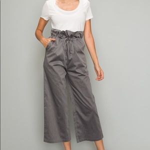 Grey Drawstring Slash Pocket Trouser